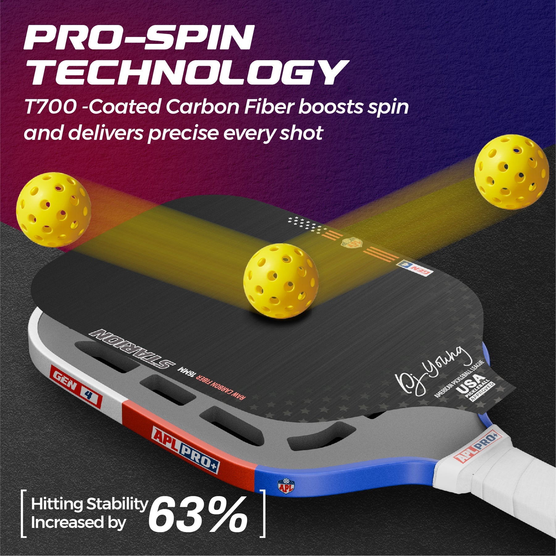 APL Frontier Pro+ 16mm Pickleball Paddle | Carbon Fiber | Gen 4 Thermoformed Foam Technology