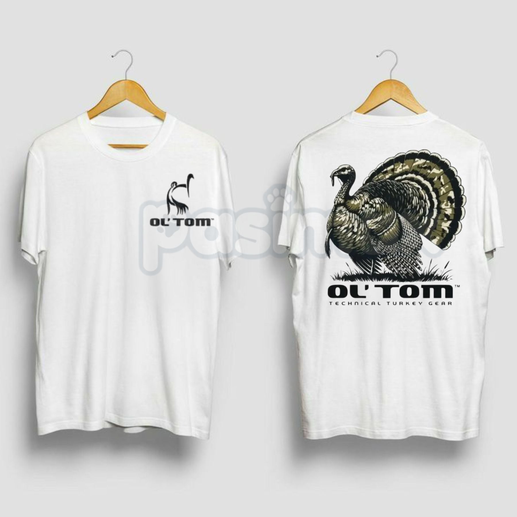 Pasimax "Ol' Tom" Turkey Hunting 2-Sided T-Shirt — side view