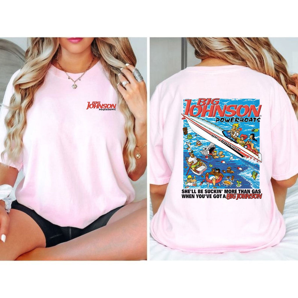 Pasimax Big Johnson Powerboats Graphic T-Shirt — side view