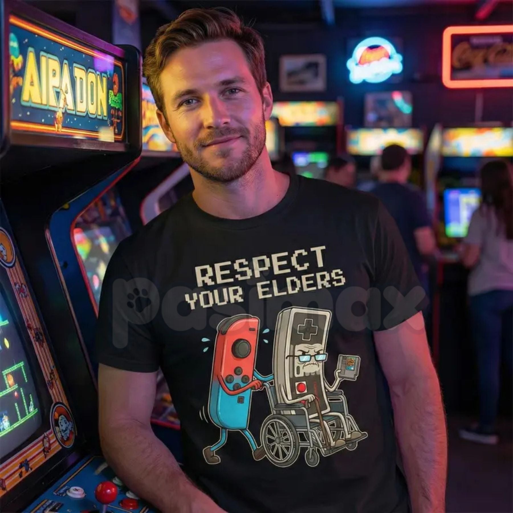 Pasimax Funny Retro Gamer Graphic T-Shirt - 8-Bit Nostalgia Humor Tee, Classic Console Fan Apparel, Ironic Gaming Joke Gift —