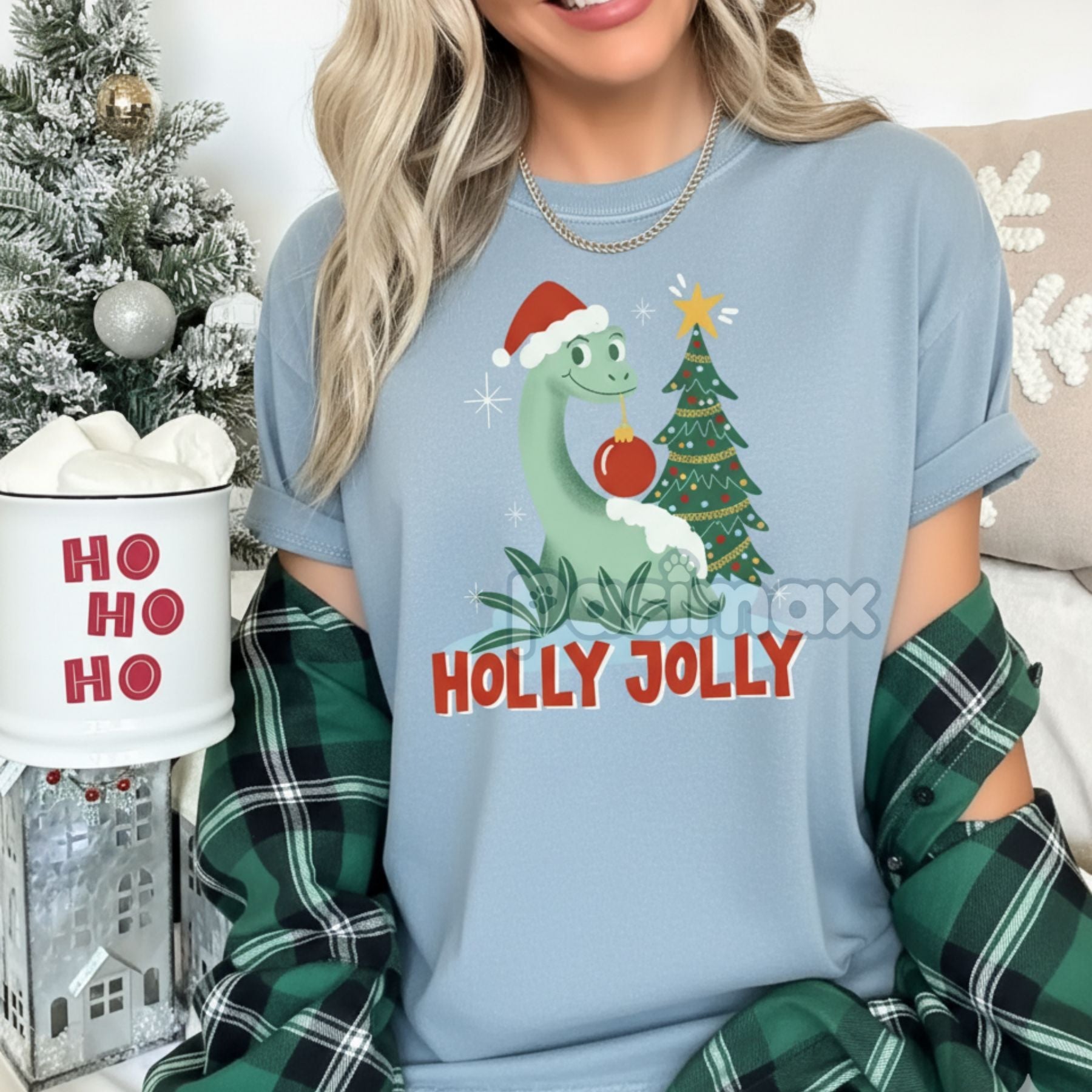 Pasimax 'Holly Jolly' Christmas T-shirt — side view