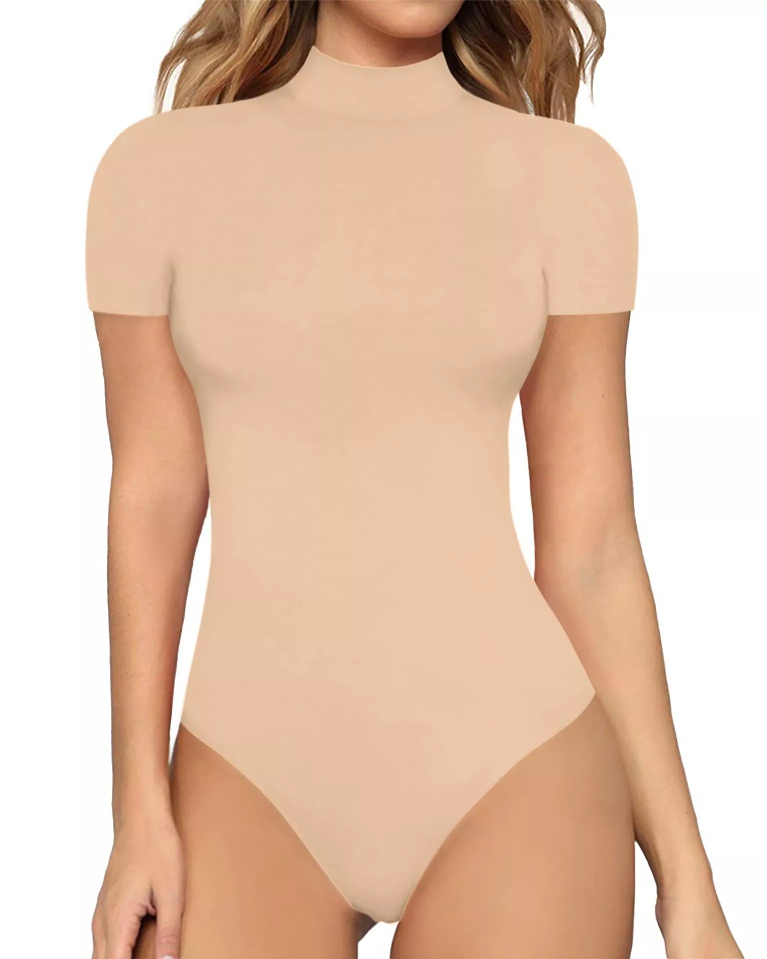 Mock Neck Short Sleeve Bodysuit
