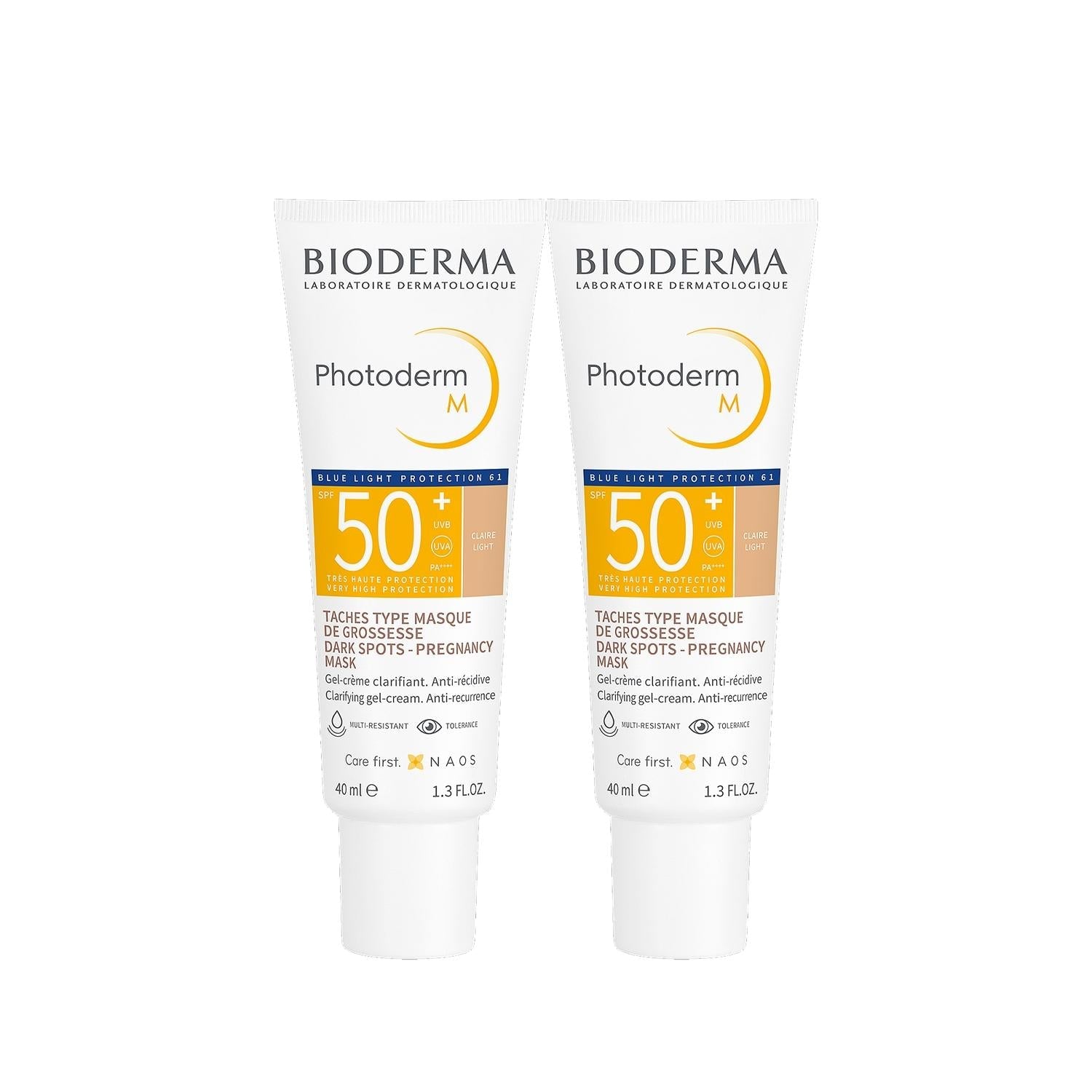 Bioderma Photoderm M SPF 50+ Light Sunscreen (2-Pack): Ultimate Melasma & Dark Spot Protection with High UVA/UVB Defense