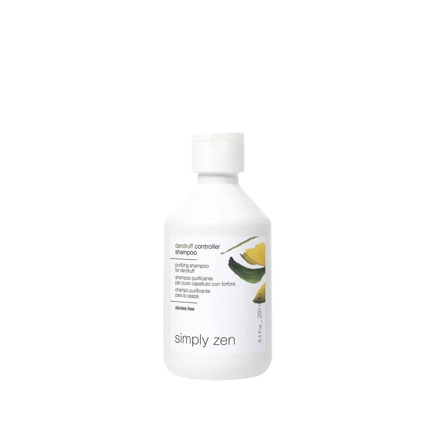 Simply Zen Anti-Dandruff Shampoo - Natural Dandruff Solution for Scalp Purification, 8.45 fl oz