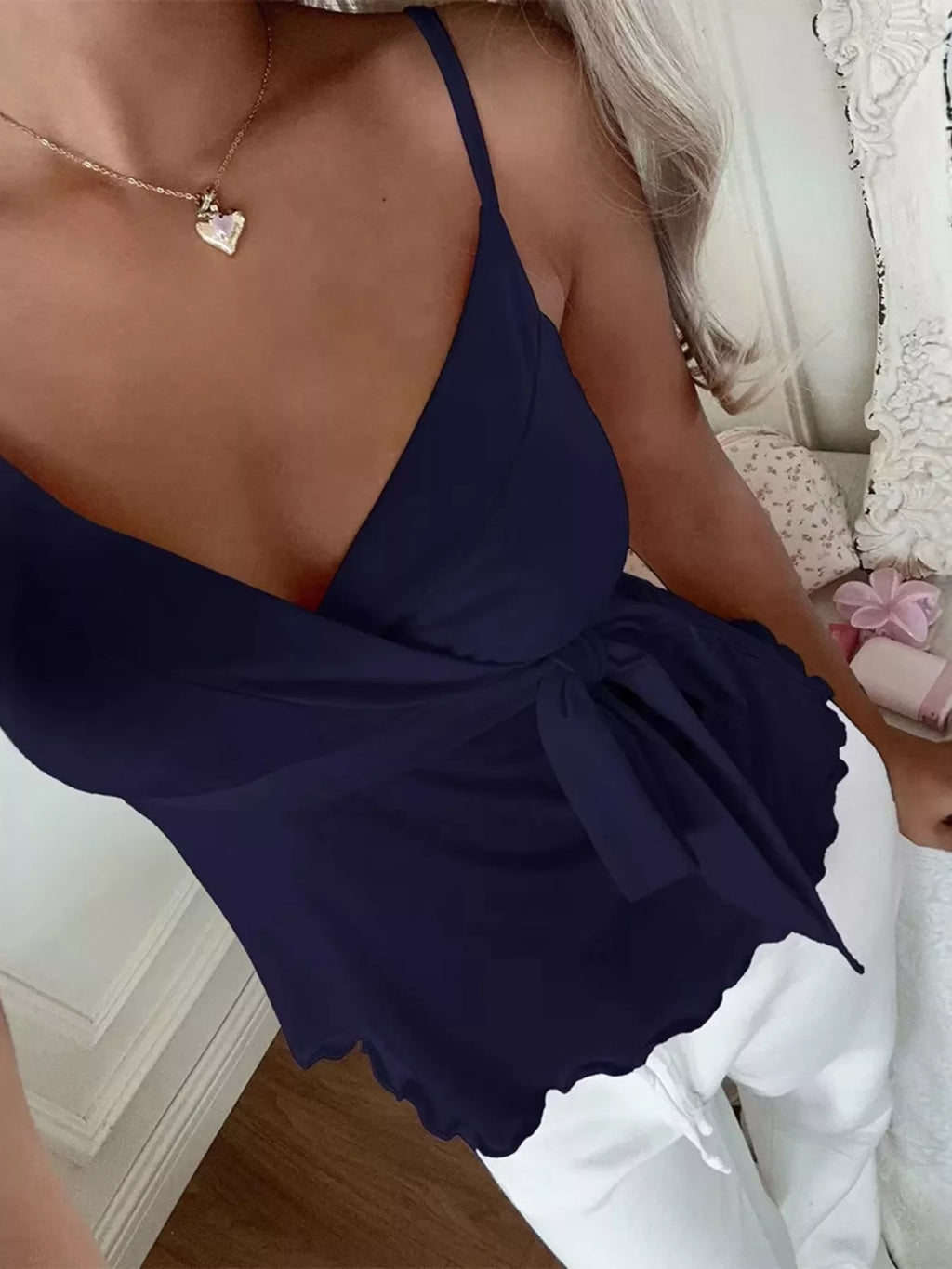 Wrap Tie Surplice Cami