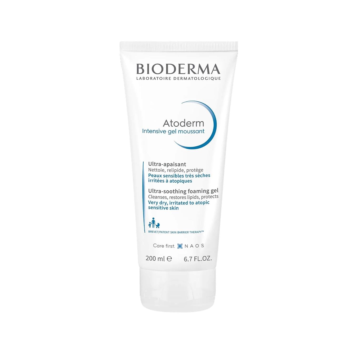 Bioderma Atoderm Intensive Foaming Gel - Gentle, Dermatologically Tested Cleanser for Dry & Sensitive Skin