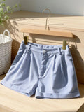 Striped Rolled Hem Shorts