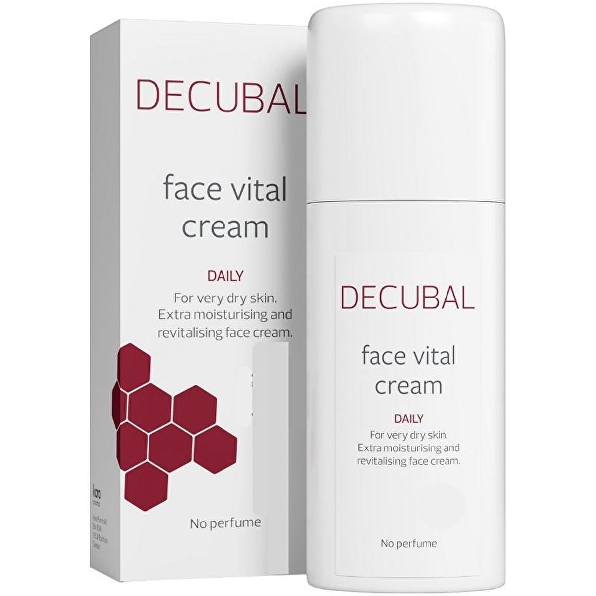 Decubal Moisturizing Face Cream for Dry & Sensitive Skin - Fragrance-Free, Natural Ingredients - 1.69 fl oz