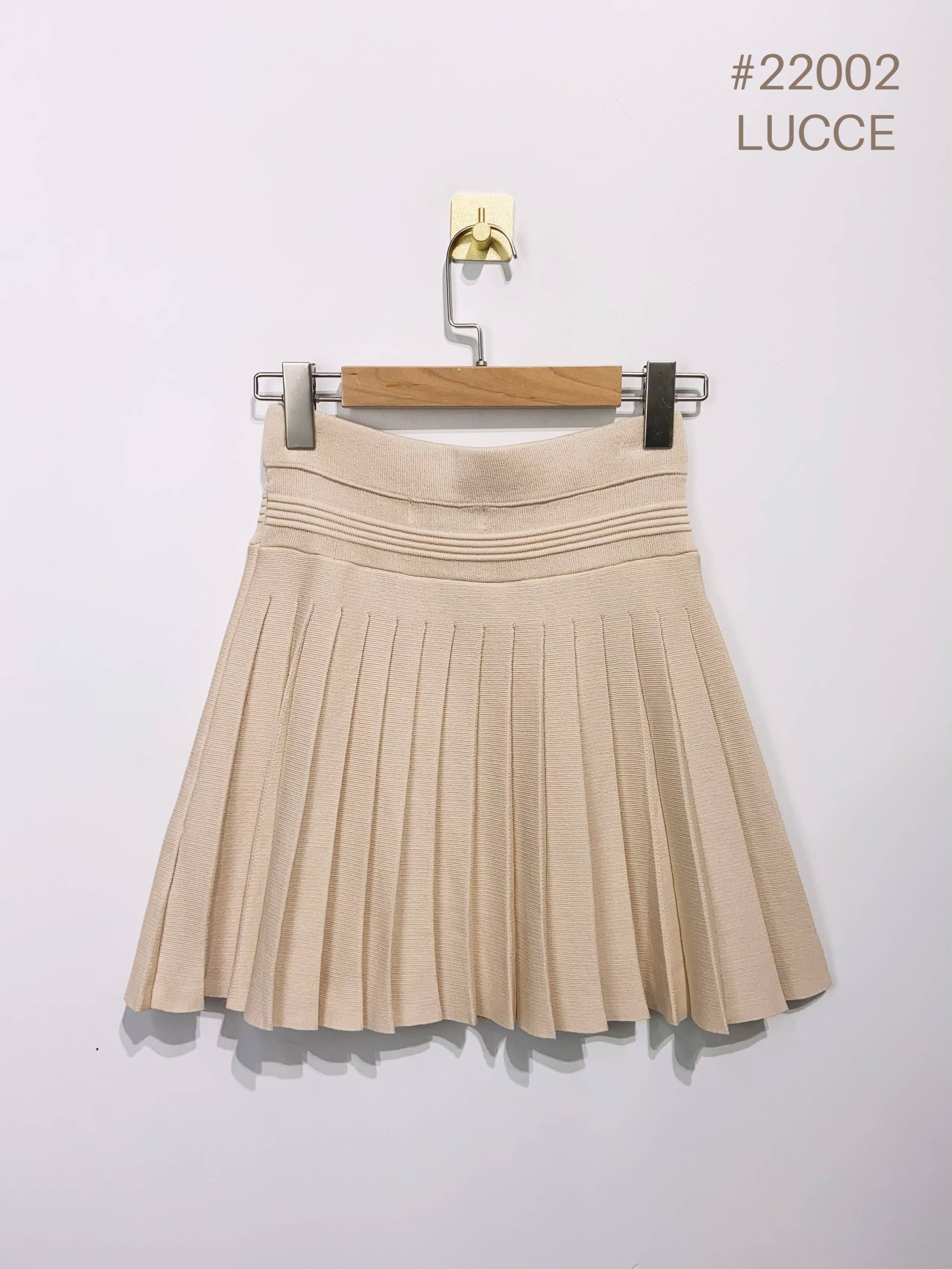 Pretty Little Patriot Pretty Little Patriot Khaki Pleated knit skirt -clearance — product category context