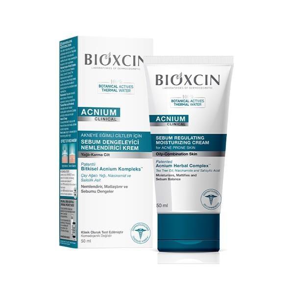 Bioxcin Acne Moisturizer - Sebum Balancing Cream for Acne-Prone Skin, Hypoallergenic & Dermatologically Tested