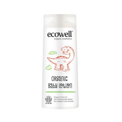 Ecowell Organic Baby Body Lotion - Natural Moisturizer for Sensitive Skin, Chemical-Free, 10.14 fl oz