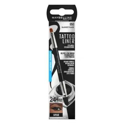 Maybelline Tattoo Liner: Blackest Black Gel Eyeliner - 24 Hour Smudge-Proof, Long-Lasting Intense Color & Easy Application