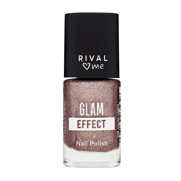 Rival Loves Me Glam Effect Top Coat & Nail Polish - Shimmery, Glossy Finish, 9ml