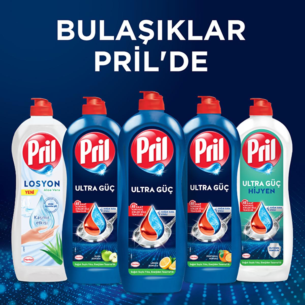 Pril Powerful Dishwashing Liquid - 5+ Effect Formula, Lemon Scented, Effective Grease Remover