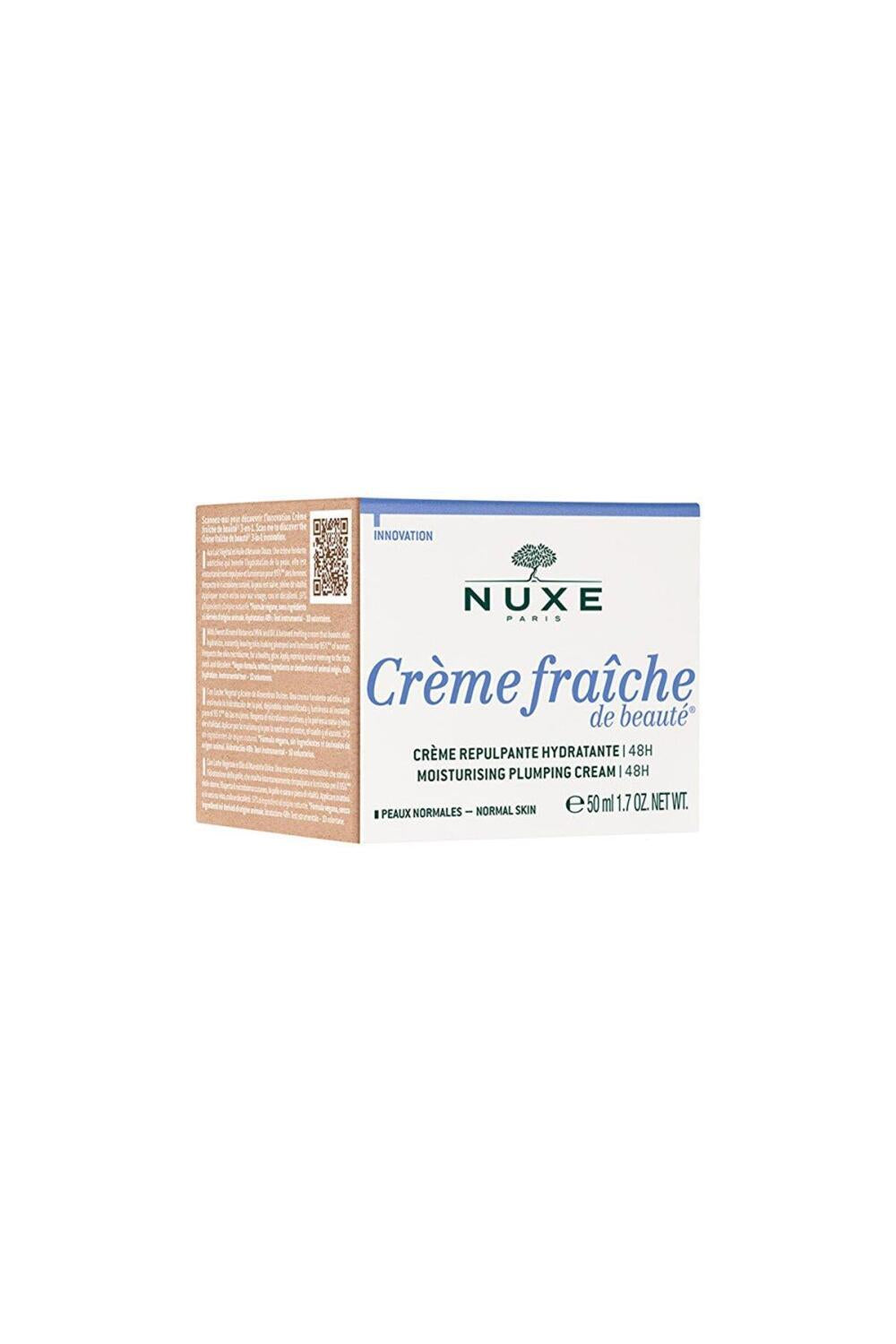 Nuxe Cr�me Fra”che: 48-Hour Hydrating Facial Moisturizer for Normal Skin | Botanical Plumping Cream with Sweet Almond Oil & Shea Butter