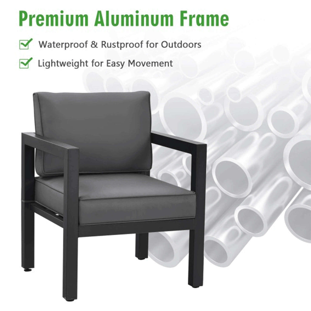 Alora 4-Piece Premium Outdoor Aluminum Furniture Set For Backyard & Poolside (SAK73532) – SAKSBY WHOLESALE, view 14