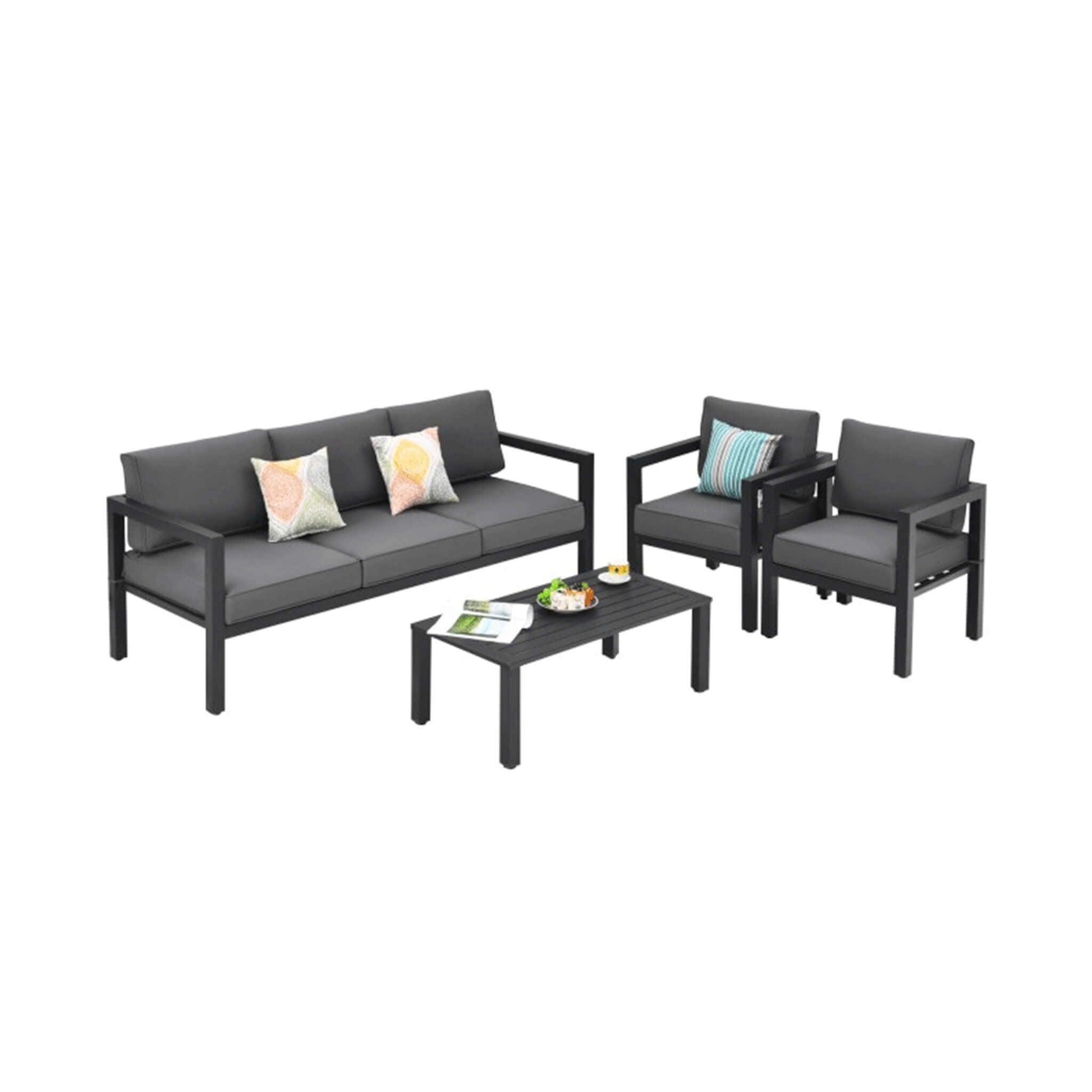 Alora 4-Piece Premium Outdoor Aluminum Furniture Set For Backyard & Poolside (SAK73532) – SAKSBY WHOLESALE, view 11