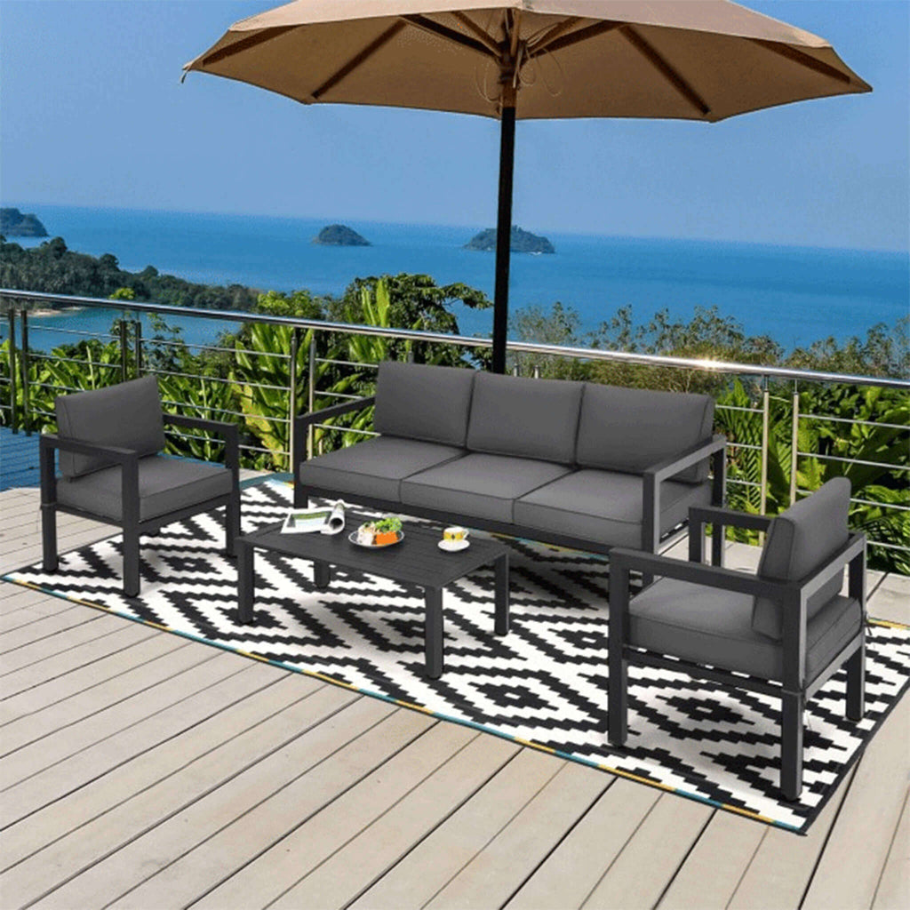 Alora 4-Piece Premium Outdoor Aluminum Furniture Set For Backyard & Poolside (SAK73532) – SAKSBY WHOLESALE, view 10