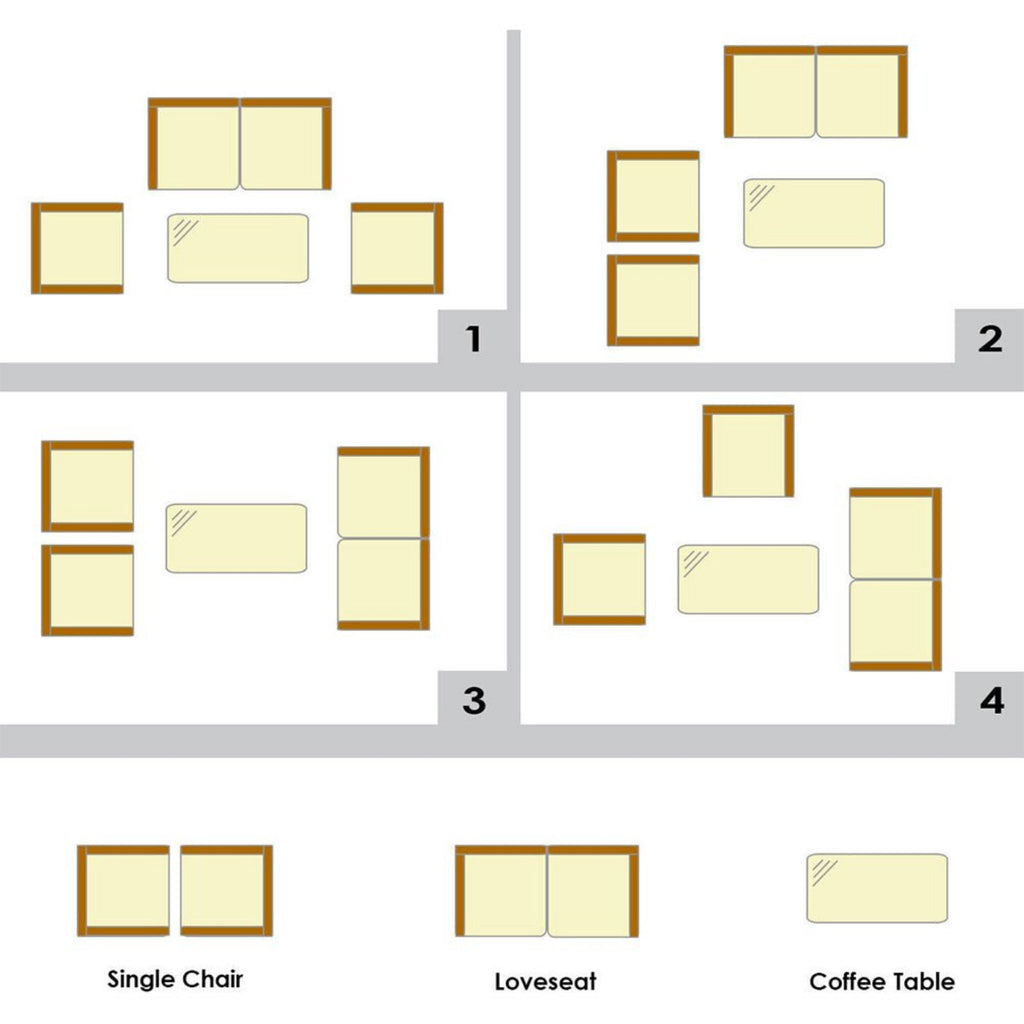 Alora 4-Piece Outdoor Rattan Patio Furniture Set With Cushions & Coffee Table (SAK75463) – SAKSBY WHOLESALE, view 10