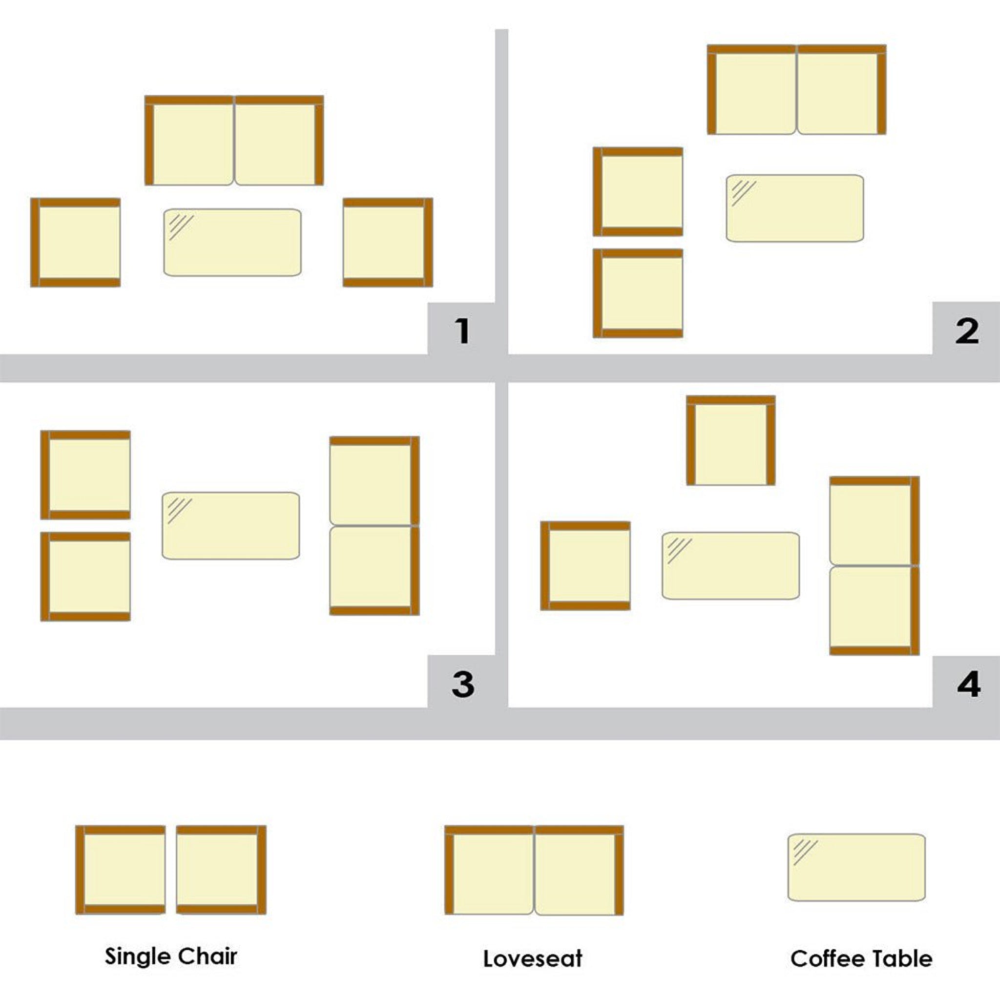 Alora 4-Piece Outdoor Rattan Patio Furniture Set With Cushions & Coffee Table (SAK75463) – SAKSBY WHOLESALE, view 10