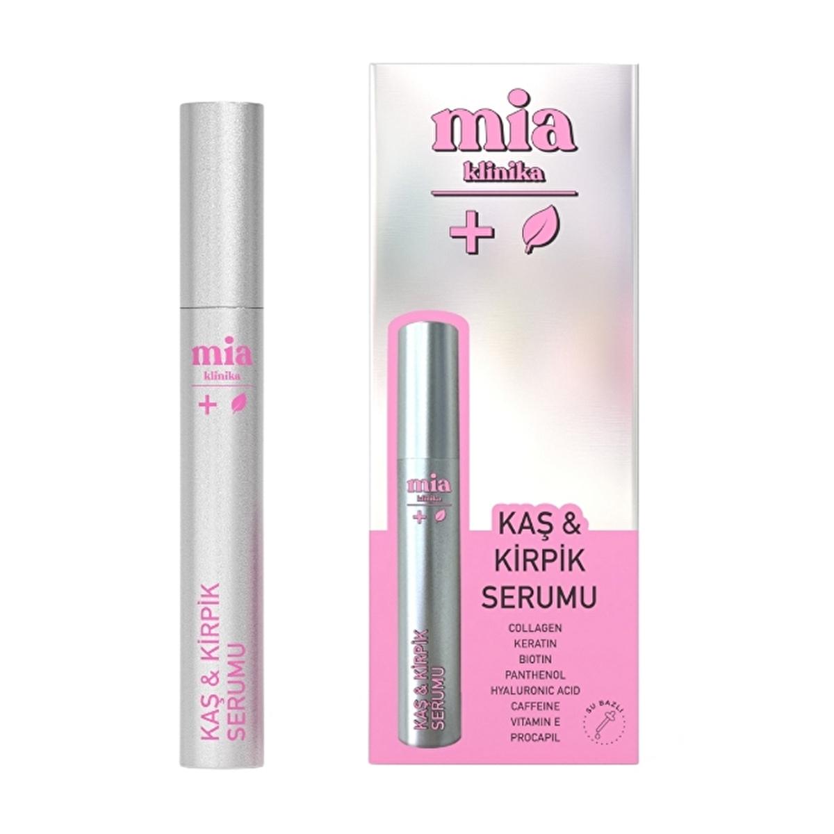 Mia Klinika Eyelash and Eyebrow Serum - Strengthen and Enhance with Collagen, Keratin, Biotin - 6.5ml