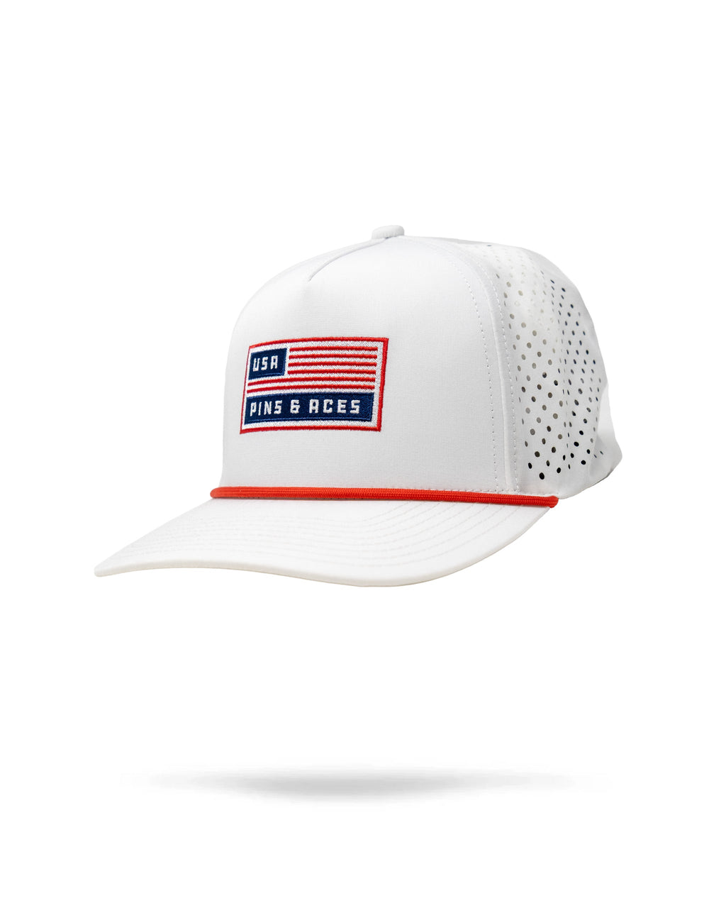 Pins and Aces Perforated Rope Hat - USA — main product shot