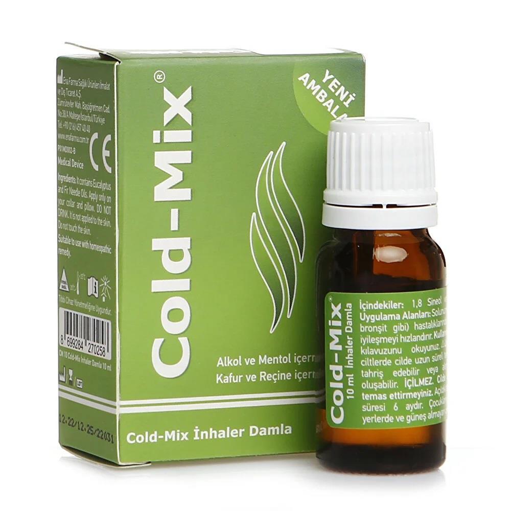 Cold-Mix Inhaler Drops - Natural Congestion Relief with Eucalyptus & Pine Oil - 0.34 fl oz