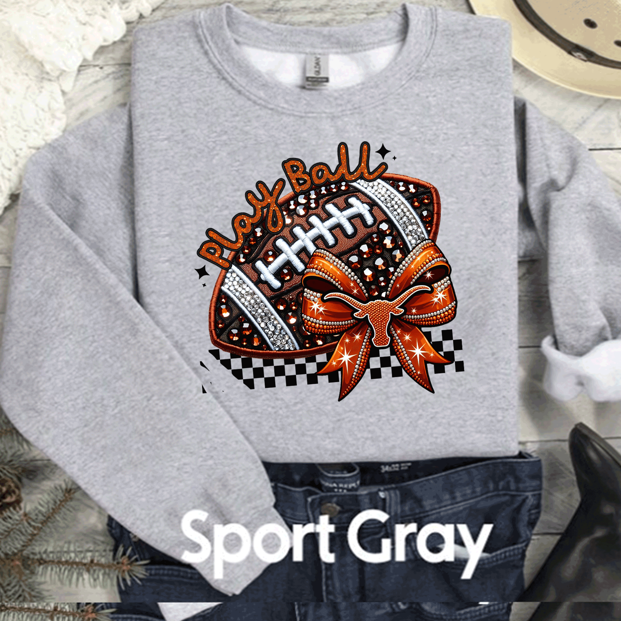 A Blessed Texas Mess Boutique University of Texas Football Shirts, Longhorns Football sweatshirts, SEC… — lifestyle worn / used context