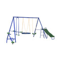 5-In-1 Heavy-Duty Outdoor A-Frame Swing Set With Saucer, Swing, Slide, Seesaw, Glider, And Swing Seat (SAK61472) – SAKSBY WHO