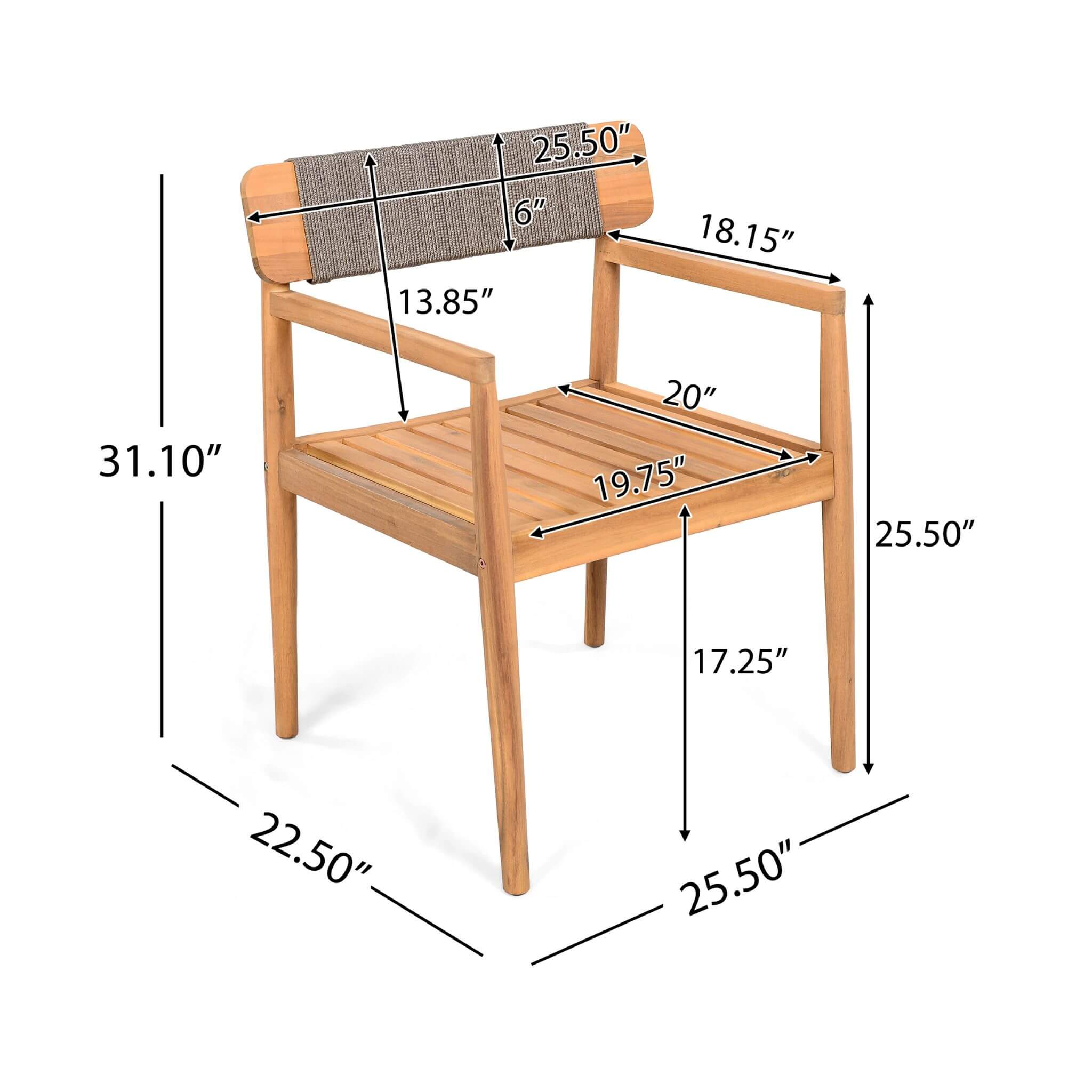 Alora Premium 5-Piece Acacia Wooden Outdoor Furniture Patio Set With Dining Chairs And Table (SAK70445) – SAKSBY WHOLESALE, v