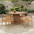 Alora Premium 5-Piece Acacia Wooden Outdoor Furniture Patio Set With Dining Chairs And Table (SAK70445) – SAKSBY WHOLESALE
