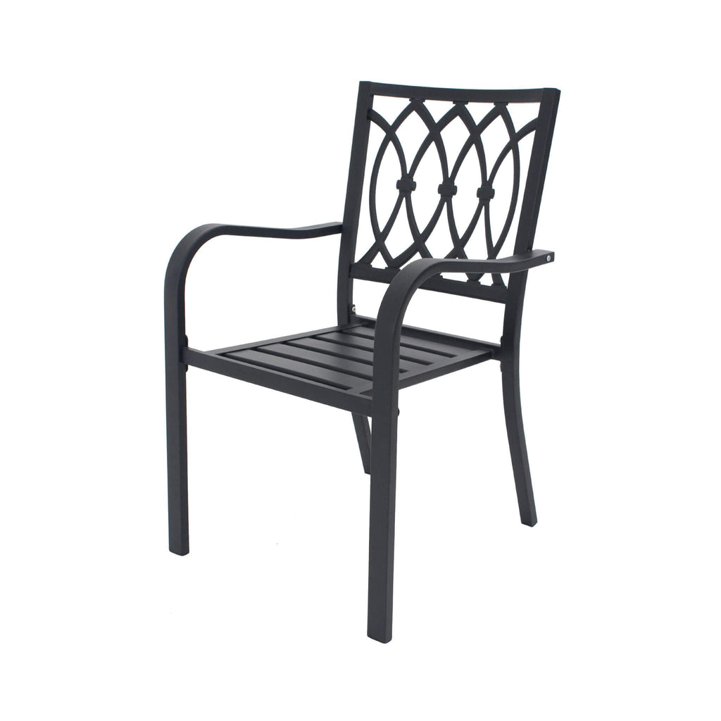 Alora 5-Piece Outdoor Dining Set With 4 Heavy-Duty Chairs And Square Table With Umbrella Hole [UMBRELLA NOT INCLUDED] (SAK935