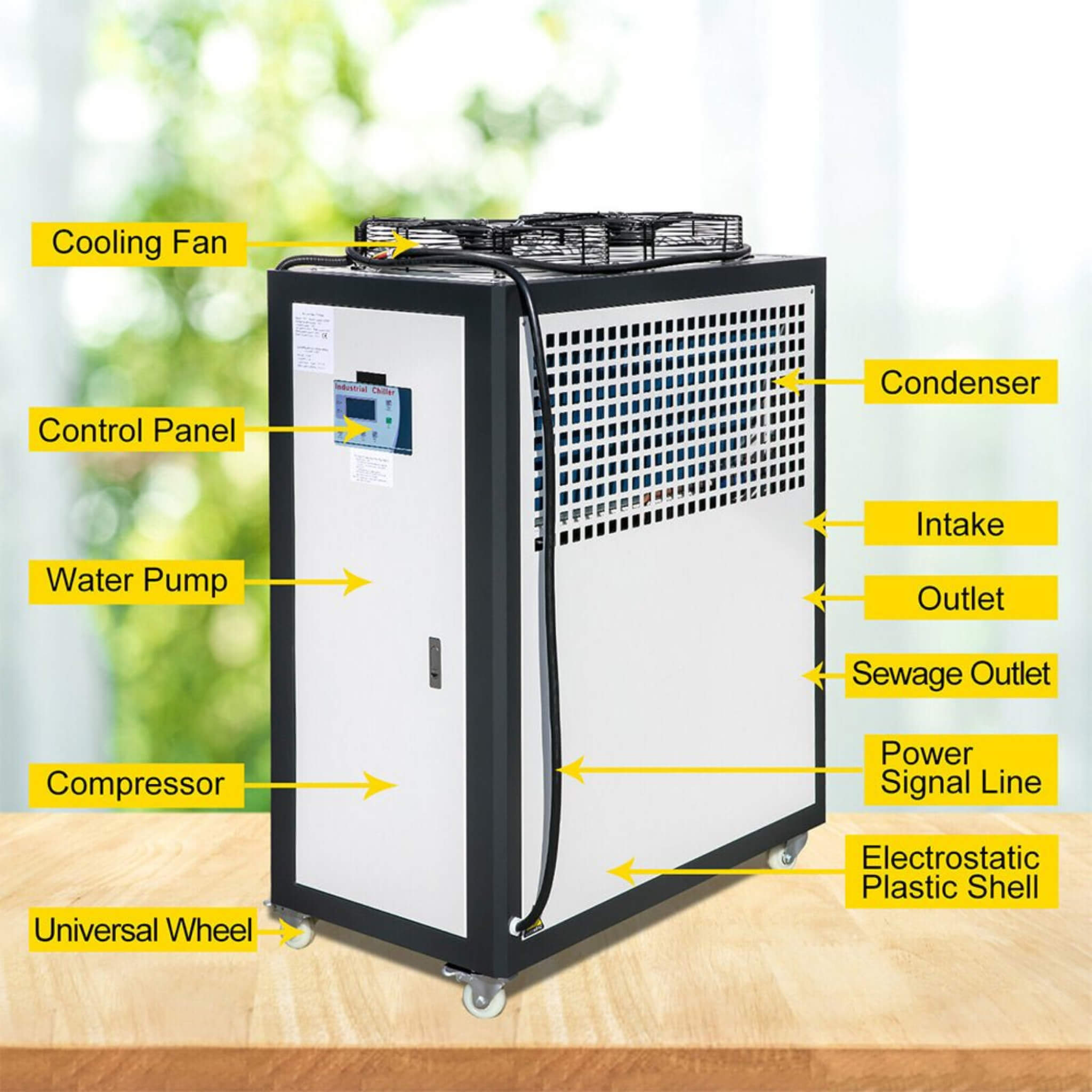 Smart Air-Cooled SS Industrial Water Chiller With LCD Display (SAK26458) – SAKSBY WHOLESALE, view 9