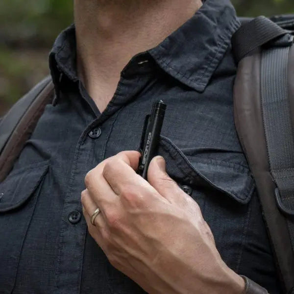 GPCA GP 1945 Bolt-Action Pen PRO — Titanium & Aluminum EDC — back view