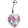 BodyCandy Multi Gem Brilliant Heart Belly Ring — main product shot
