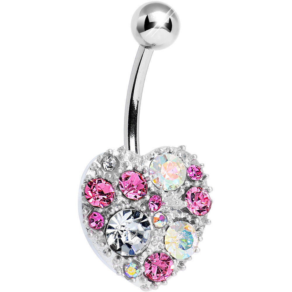 BodyCandy Multi Gem Brilliant Heart Belly Ring — main product shot