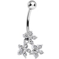 BodyCandy Crystalline Gem Trio of Flowers Belly Ring — main product shot