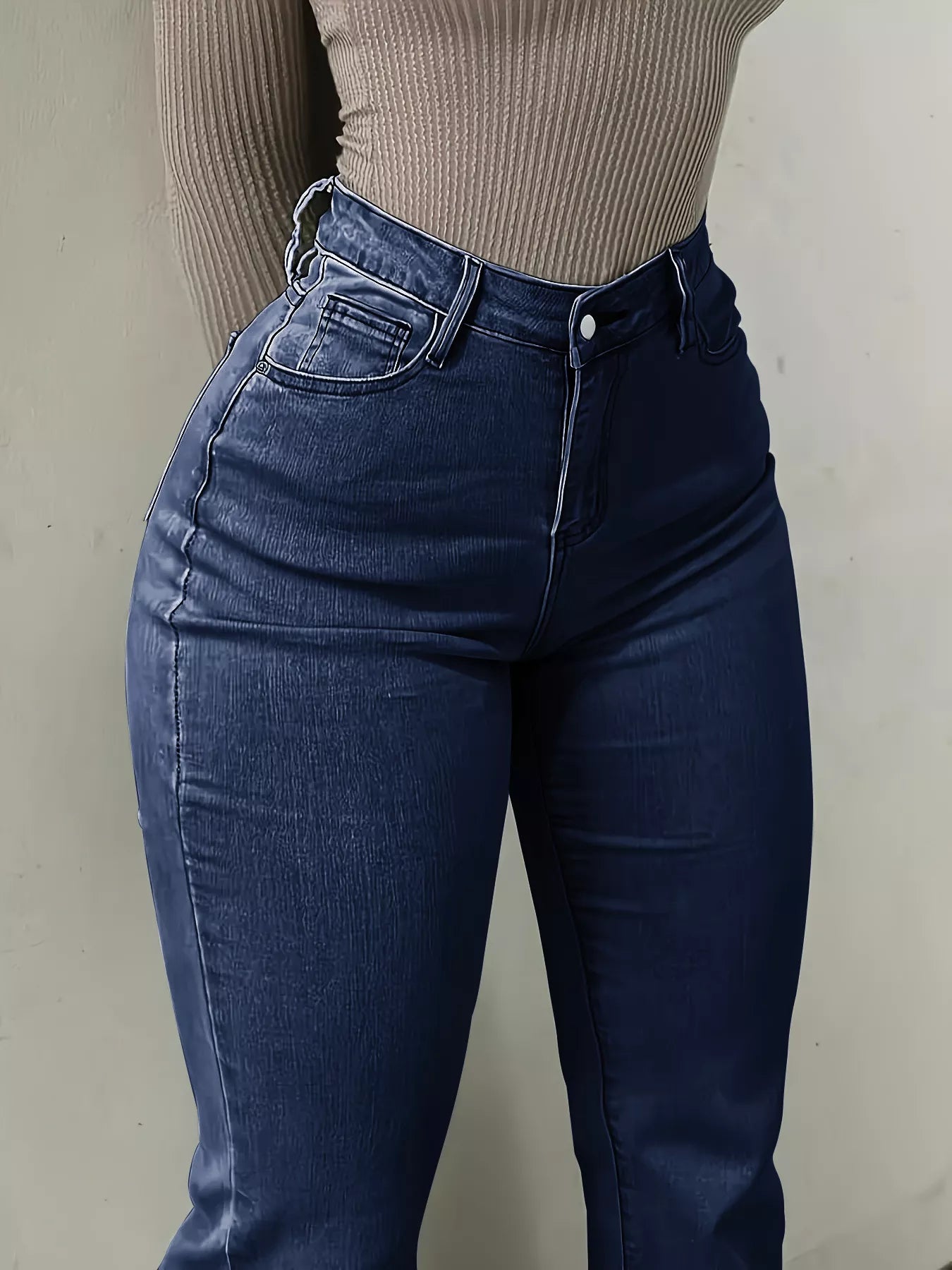 High-Waisted Flare Leg Jeans