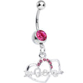 BodyCandy Pink Gem Cupid Arrow Love Heart Dangle Belly Ring — main product shot