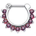 BodyCandy 16G 1/4 Passionate Purple Gem Septum Clicker — main product shot
