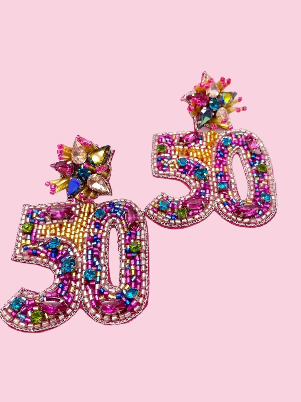 KADOU BOUTIQUE Happy Birthday Beaded Earrings — main product shot