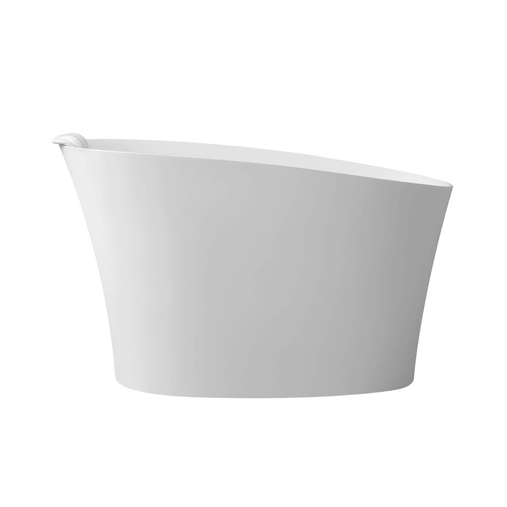 Nuvia 51-Inch Solid Surface Oval Freestanding Bathtub With Seat And Headrest (SAK61983) – SAKSBY WHOLESALE