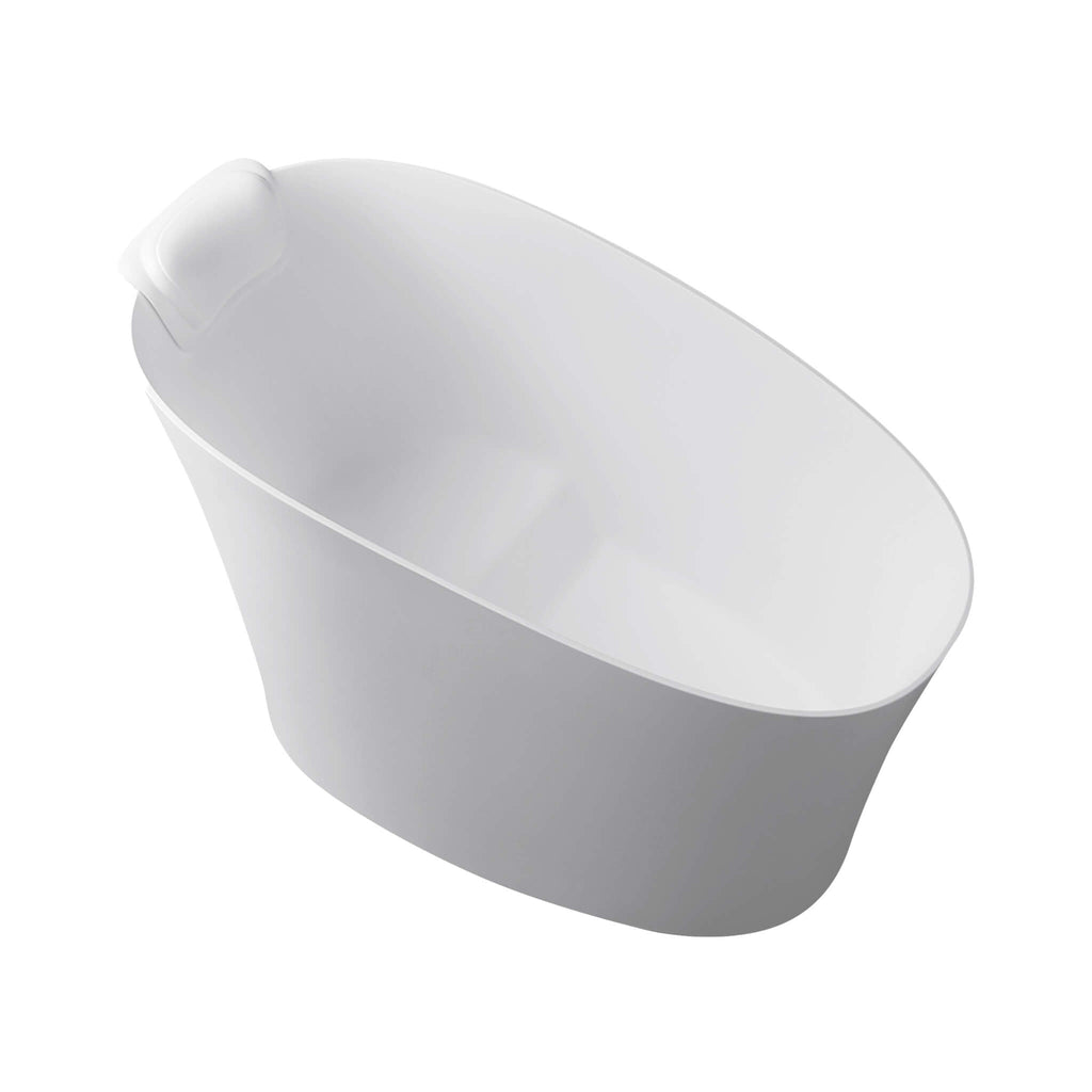 Nuvia 51-Inch Solid Surface Oval Freestanding Bathtub With Seat And Headrest (SAK61983) – SAKSBY WHOLESALE, view 11