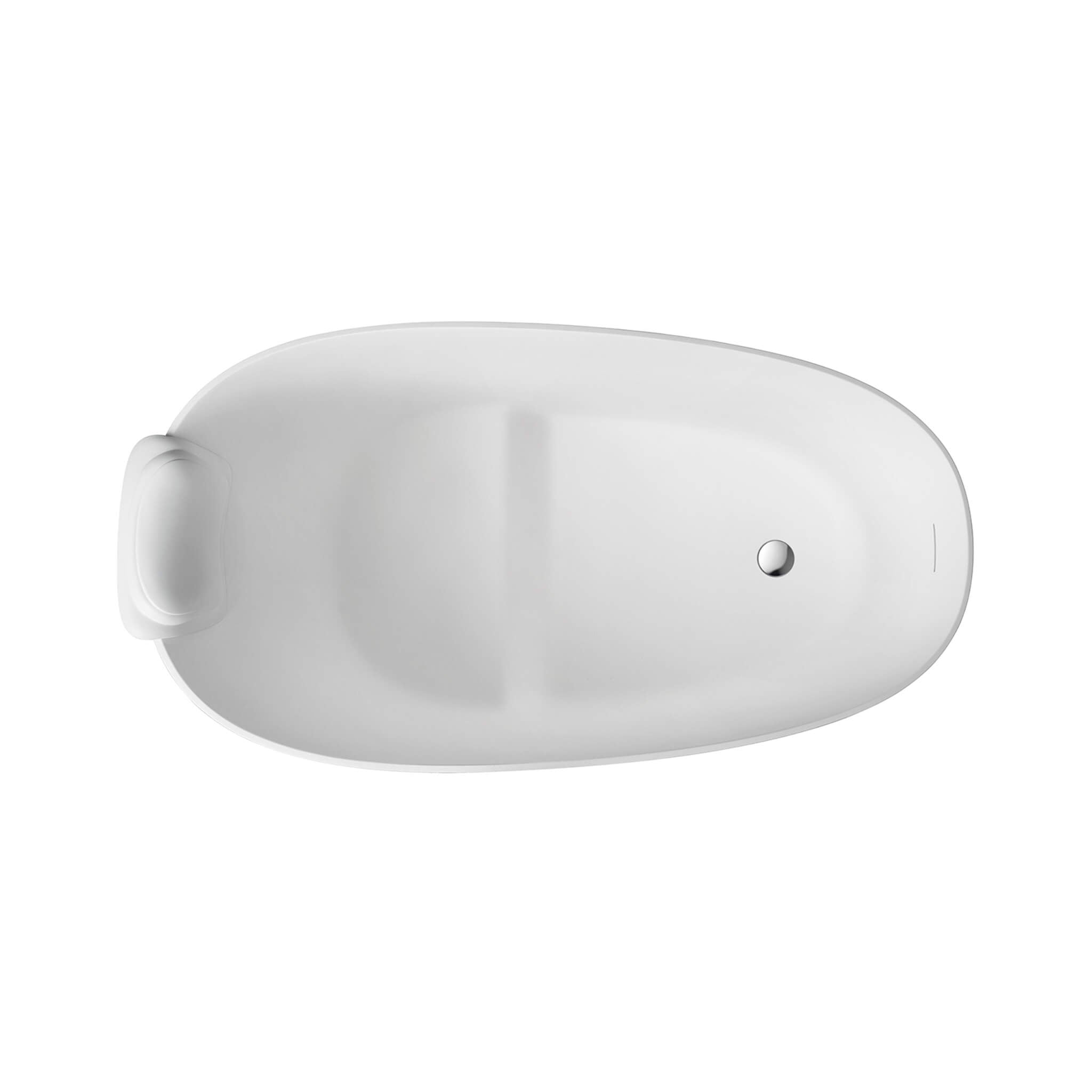 Nuvia 51-Inch Solid Surface Oval Freestanding Bathtub With Seat And Headrest (SAK61983) – SAKSBY WHOLESALE, view 9