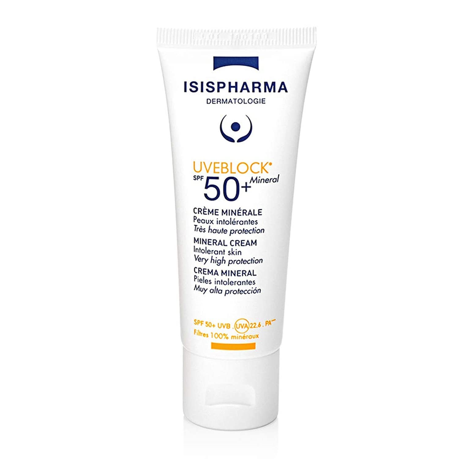Isis Pharma Uveblock Mineral Sunscreen SPF50+ - High Protection, 100% Mineral Filters, Lightweight