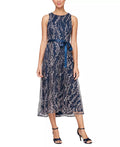 KADOU BOUTIQUE Embroidered Sleeveless Midi Dress — main product shot