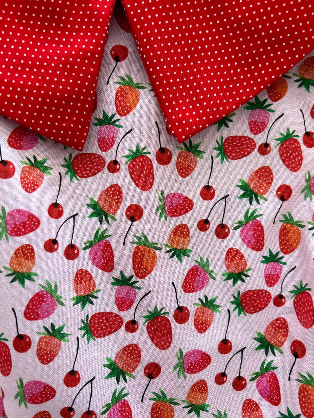 Berry Cherry Collared Dress - Medium only, 1 left!