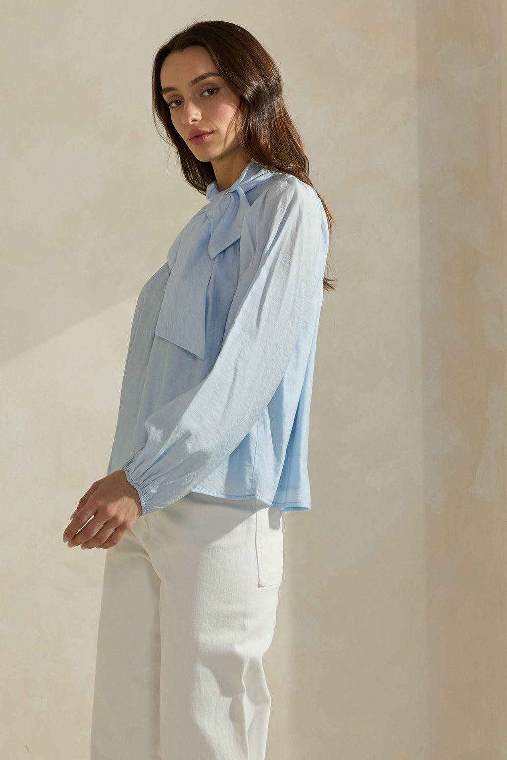 KADOU BOUTIQUE Able - Bow-Tie Neck Blouse — lifestyle context