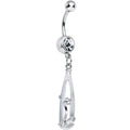 BodyCandy Clear CZ Clear Wine Lover's Bottle Dangle Belly Ring — main product shot