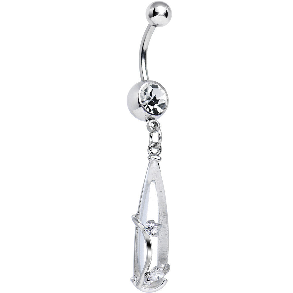 BodyCandy Clear CZ Clear Wine Lover's Bottle Dangle Belly Ring — main product shot